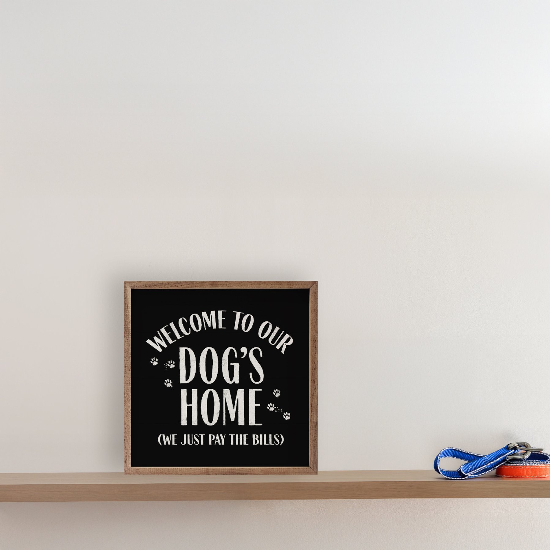 Kendrick Welcome To Our Dog's Home Wall Décor, Black, 8 x 8-in