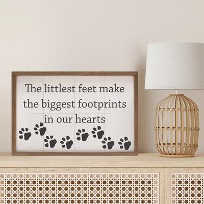 Show full view: Kendrick Footprints in Our Hearts Paws Wall Décor, White, 8 x 5-in slide 2 of 3