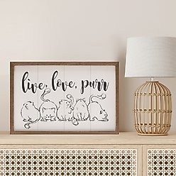 Kendrick Live Love Purr Cat Wall Décor, White, 16 x 10-in slide 2 of 3