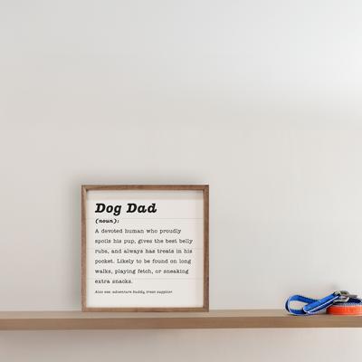 Show full view: Kendrick Dog Dad Definition Wall Décor, White, 24 x 24-in slide 2 of 3