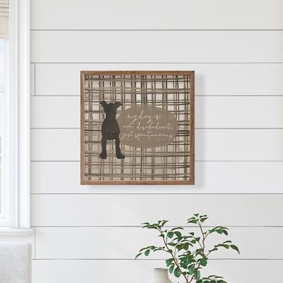 Show full view: Kendrick My Dog is Not Disobedient Plaid By Amylee Weeks Wall Décor, 4 x 4-in slide 4 of 4