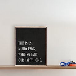 Kendrick This is Us Muddy Paws Wall Décor, Black, 24 x 30-in