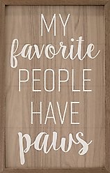 Kendrick My Favorite People Have Paws Wall Décor, Brown, 5 x 8-in