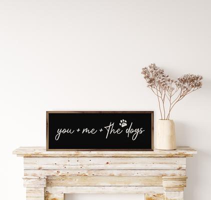 Show full view: Kendrick You Plus Me Plus The Dogs Paw Wall Décor, Black, 12 x 4-in slide 2 of 3