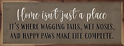 Kendrick Home with Wagging Tails Wall Décor, 12 x 4-in
