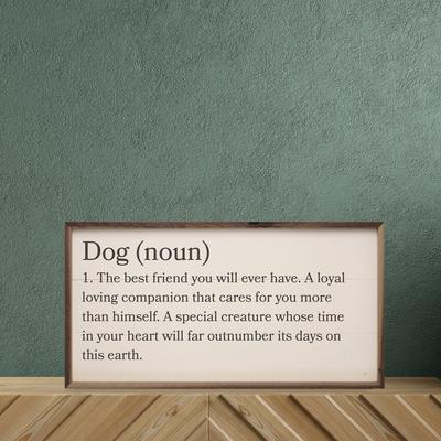 Show full view: Kendrick Dog Definition Wall Décor, White, 36 x 18-in slide 2 of 3