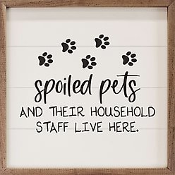 Kendrick Spoiled Pets Staff Paws Wall Décor, White, 24 x 24-in slide 1 of 3