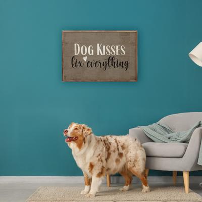 Show full view: Kendrick Dog Kisses Fix Everything Wall Décor, 8 x 5-in slide 3 of 4