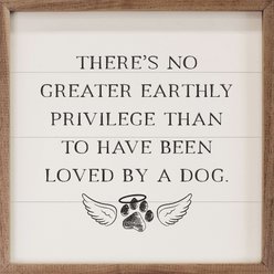 Kendrick Loved By A Dog Wall Décor, White, 24 x 24-in