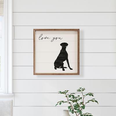 Show full view: Kendrick Love You Great Dane Wall Décor, White, 4 x 4-in slide 3 of 3