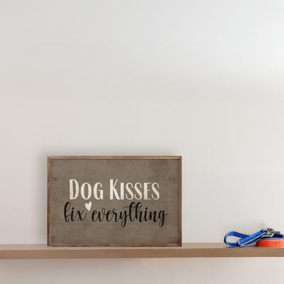 Show full view: Kendrick Dog Kisses Fix Everything Wall Décor, 8 x 5-in slide 2 of 4