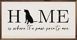Kendrick Home is Where The Paw Prints Are Wall Décor, White, 40 x 20-in