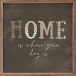 Kendrick Home is Where Your Dog is Gray By Amylee Weeks Wall Décor, 24 x 24-in