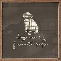 Kendrick Dogs Are My Favorite People Plaid Gray By Amylee Weeks Wall Décor, 16 x 16-in