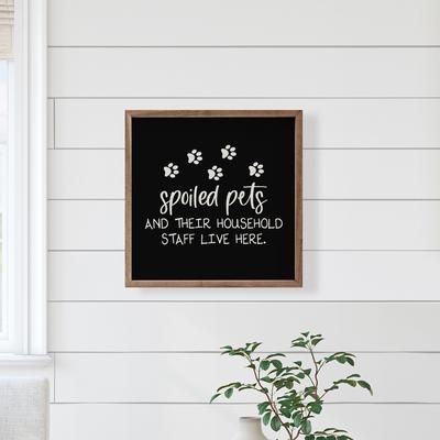 Show full view: Kendrick Spoiled Pets Staff Paws Wall Décor, Black, 24 x 24-in slide 3 of 3