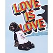 Show in main carousel: Hotel Doggy "Love Is Love Is Love" Pride Tank Top Dog Jersey, White, X-Small slide 2 of 8