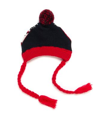 Show full view: Hotel Doggy Apres-Ski Winter Knitted Dog Hat, Fiery Red, Medium slide 4 of 7