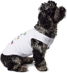 Hotel Doggy Valentine's Day "Love Is Love Is Love" Pride Tank Top Dog Jersey, White, Large slide 2 of 8