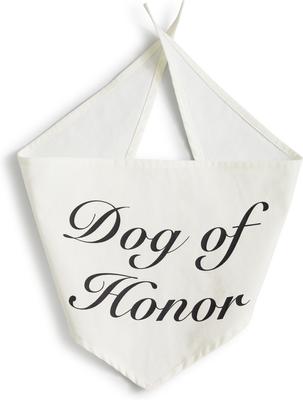 Show full view: Hotel Doggy "Dog of Honor" Wedding Dog Bandana, Vanilla Ice, Medium/Large slide 2 of 7