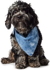 Hotel Doggy Acid-Wash Denim Dog Bandana, Lt Blue Denim, Medium/Large
