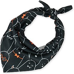 Hotel Doggy Halloween Ghosts Dog Bandana, Black, X-Small/Small