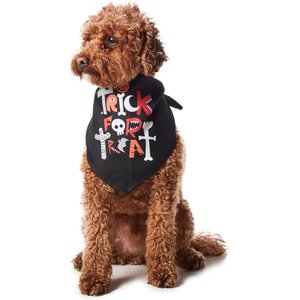 Hotel Doggy Halloween "Trick for Treat" Dog Bandana, Black, X-Small/Small
