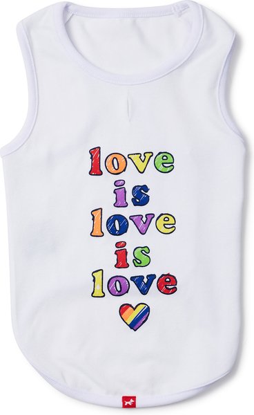 Show full view: Hotel Doggy "Love Is Love Is Love" Pride Tank Top Dog Jersey, White, X-Small slide 5 of 8