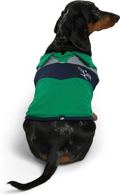 Show full view: Hotel Doggy Tennis Color Block Pique Tank Top Dog Shirt, Golf Green, X-Small slide 4 of 8
