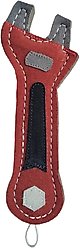 Advance Pet Product Tuff Toy Leather & Wool Monkey Wrench Tough Dog Chew Toy, Red