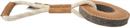 Show full view: Advance Pet Product Tuff Toy Leather & Wool Rope Ring Tough Dog Chew Toy, Brown slide 2 of 3
