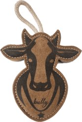 Advance Pet Product Tuff Toy Leather & Wool Bully Tough Dog Chew Toy, Brown