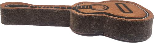 Show full view: Advance Pet Product Tuff Toy Leather & Wool Guitar with Rope Tough Dog Chew Toy, Brown slide 2 of 3