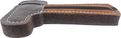 Show full view: Advance Pet Product Tuff Toy Leather & Wool Carpenter Hammer Tough Dog Chew Toy, Brown/Grey slide 2 of 3