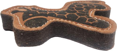 Show full view: Advance Pet Product Tuff Toy Leather & Wool Giraffe Tough Dog Chew Toy, Brown slide 2 of 3