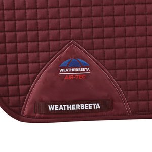 WeatherBeeta Prime Air-Tec Dressage Horse Saddle Pad, Burgundy