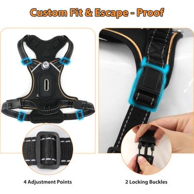 Show full view: MEGAPAWS USB Rechargeable LED Light-Up Dog Harness, Large, Yellow slide 4 of 9