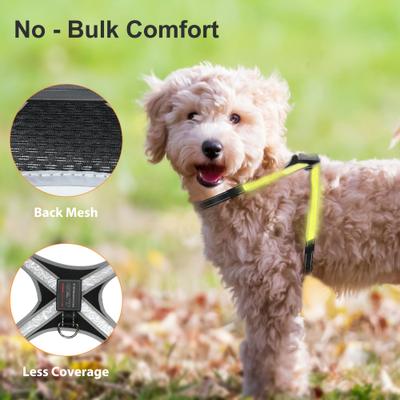 Show full view: MEGAPAWS No-Pull Dog Harness with 8 Gear Color Changing LED Lights, Small slide 3 of 12