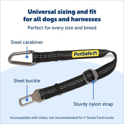 Show full view: PetSafe Safety Seatbelt Dog Tether, Black, 15 to 22-in slide 3 of 8