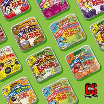 Show full view: C&S Mealworm Delight No Melt Suet Dough Wild Bird Food, 11.75-oz tray, 1 count slide 7 of 12