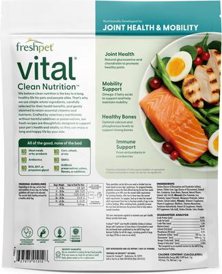 Show full view: Freshpet Vital Benefits Joint Health & Mobility Fresh Dog Food, 1.5-lb bag, case of 4 slide 4 of 10