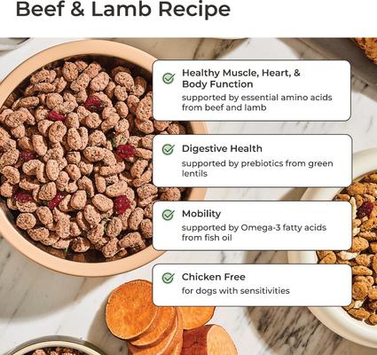 Show full view: Freshpet Vital Beef & Lamb Grain-Free Fresh Dog Food, 5.5-lb bag slide 6 of 10