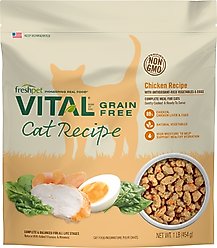 Freshpet Vital Chicken Recipe Grain-Free Fresh Cat Food, 1-lb bag, case of 6