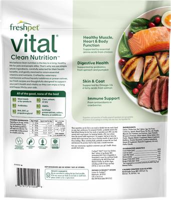 Show full view: Freshpet Vital Chicken, Beef, Salmon & Egg Recipe Grain-Free Fresh Dog Food, 1.75-lb bag, case of 4 slide 4 of 10