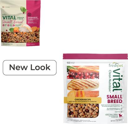 Show full view: Freshpet Vital Chicken Recipe Grain-Free Small Breed Fresh Dog Food, 1-lb bag, bundle of 12  slide 3 of 11
