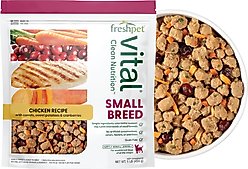 Freshpet Vital Chicken Recipe Grain-Free Small Breed Fresh Dog Food, 1-lb bag, case of 6