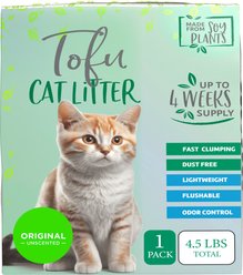 Natural Paw Tofu Cat Litter Refill Bag, 4.5-lb bag, Unscented