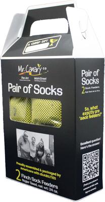 Show full view: Mr. Canary Co. Pair of Socks Finch Sock Feeders, Yellow, 12-oz, 2 count slide 3 of 10