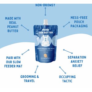 Zen Frenz Zen Butter Peanut Butter Spread Calming Supplement with Resealable Pouch for Pets, 20-oz