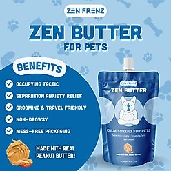 Zen Frenz Zen Butter Peanut Butter Spread Calming Supplement with Resealable Pouch for Pets, 20-oz slide 2 of 7