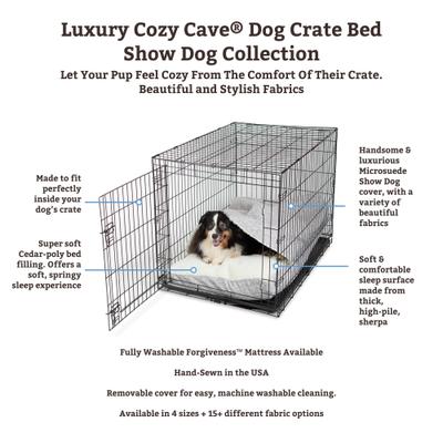 Show full view: Snoozer Pet Products Rectangle Cozy Cave Covered Dog & Cat Bed with Removable Cover, Marmot Sand, Large slide 3 of 4